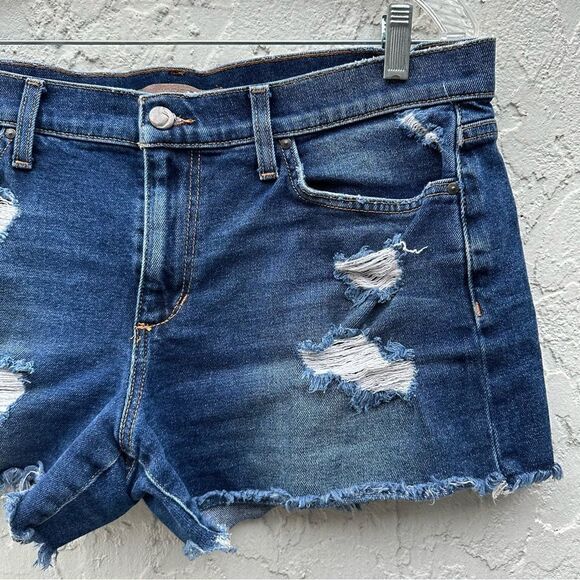 JOES Blythe Cut Off Jeans Women’s Size 31 Raw Fray Hem Distressed Dark Wash - Picture 7 of 10